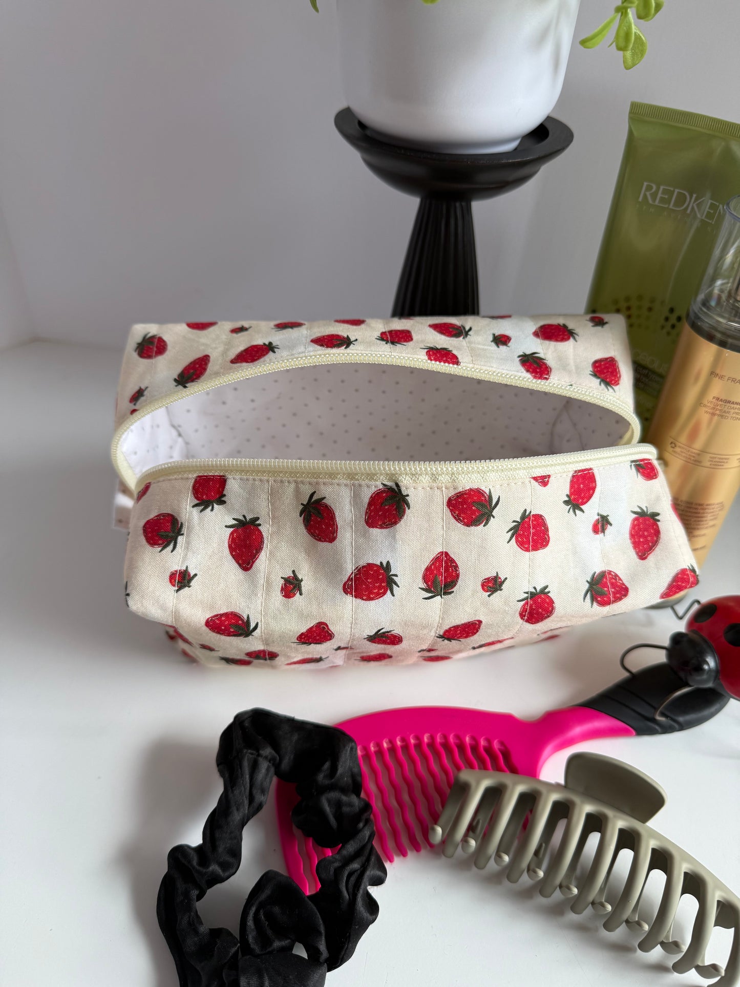 Carry-all Quilted Make-up Bag